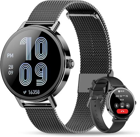 Smart Watch for Women,Answer/Make Call,1.26" HD Screen Fitness Tracker with Heart Rate/Sleep Monitor,100+ Sport Modes,IP68 Waterproof Smartwatch Compatible with iPhone/Android Phones in Saudi Arabia