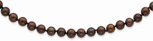 Solid 925 Sterling Silver 6-7mm Brown Freshwater Cultured Pearl Bracelet 7.25" in Saudi Arabia