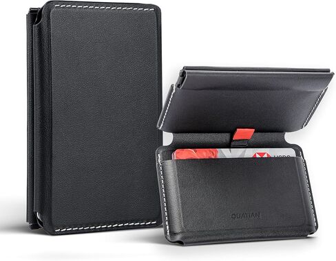 Magnetic Wallet with Coin Pocket - Premium Vegan Leather RFID Blocking Card Holder with Pop-up Pull Tab - Slim Minimalist Front Pocket Bifold for Men & Women (Durable Faux Leather) in Saudi Arabia