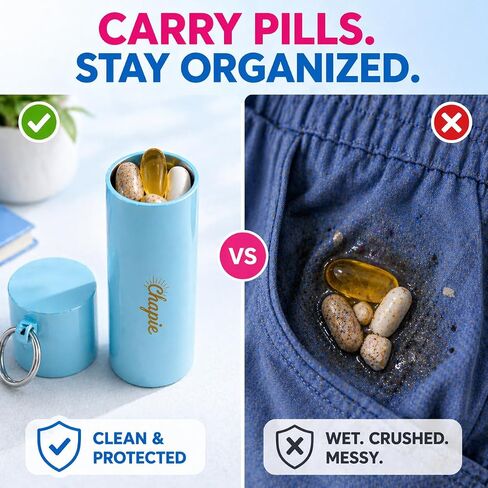 Chapie OG | Vacuum Insulated Lip Balm Keychain Holder, Prevents Melting & Messes | 3-Pack (Sunset Collection) in Saudi Arabia