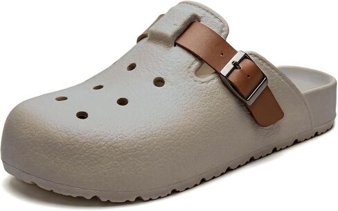 AMZ BSHIDA Womens Mens Clogs & Mules Flat Slippers with Arch Support, Summer Beach Slides Adjustable Buckle Slip-on Shoes in Kuwait