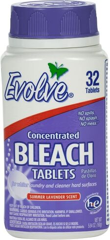 Evolve Concentrated Bleach Tablet 32 ct Fresh Lemon (1 pack) in Saudi Arabia