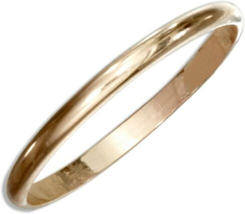 Gold Filled Plain Band Toe Ring Sized Fitted Round Non Adjustable in Saudi Arabia