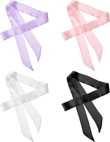 Xthrotsenk 4 Pcs Satin Sash Belts, Black Sash Belt 75x 2 Inches Long Satin Sashs Belts Robe Belt for Wedding Dress, Bridal Waist, Robe Replacement, Special Occasion Accessories for Women in Kuwait