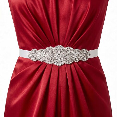Rhinestone Pearl Wedding Belt For Bride Dress For Bride Evening Party Dress - Wedding Dress Belt in Saudi Arabia