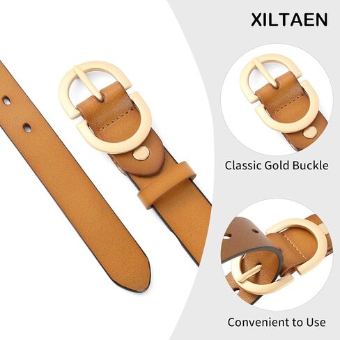 Women's Leather Belts Ladies Waist Belt with Gold Buckle for Female Jeans Dresses Pants Belt in Saudi Arabia