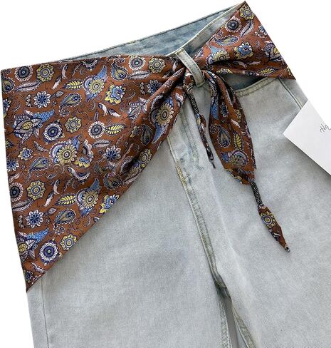 Long Triangle Satin Scarf Belts,Waist Sash Hair Scarves and Bandanas for Women Triangle Kerchief for Women in Saudi Arabia