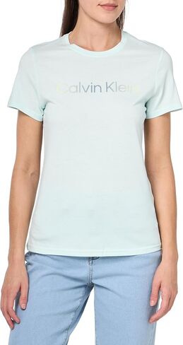Calvin Klein Women's Performance Cotton Modal Graphic Logo Tee in Kuwait