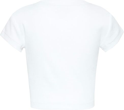 Calvin Klein Women's Monogram Logo Ribbed Baby Tee in Kuwait