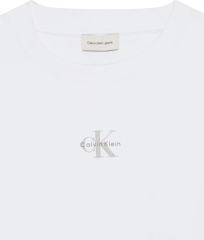 Calvin Klein Women's Monogram Logo Ribbed Baby Tee in Kuwait