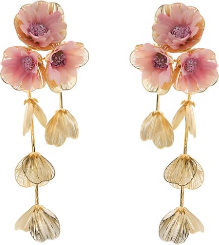 Boho Flower Earrings for Women Statement Flower Earrings Wedding Bridesmaids Birthday Party Costume Earrings Jewelry in Saudi Arabia