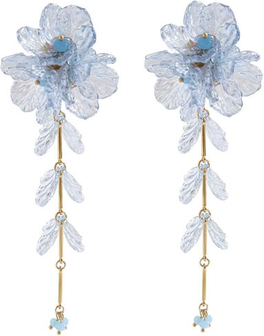 Boho Flower Earrings for Women Statement Flower Earrings Wedding Bridesmaids Birthday Party Costume Earrings Jewelry in Saudi Arabia