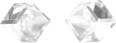 Seona 4mm|6mm Cubic Cut Crystal Stud Earrings, Hypoallergenic Tarnish Free Stainless Steel Jewelry for Women, Elegant Women Accessory & Everyday Studs with Timeless Brilliance - Small in Saudi Arabia