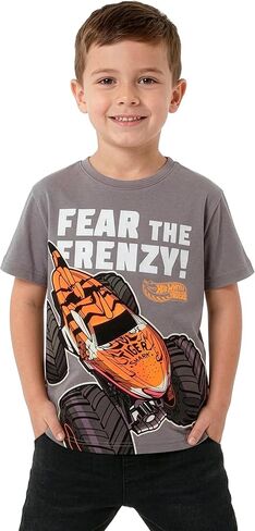 تي شيرت للأولاد من Hot Wheels Monster Trucks، تي شيرت للأولاد Monster Truck، تي شيرت للأطفال in Kuwait