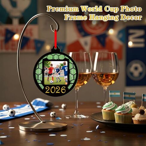D4DREAM زخرفة كأس العالم لكرة القدم 2026 - إطار صورة أكريليك شخصي تذكار للأطفال مدرب كرة القدم لاعبي كرة القدم المشجعين الرياضيين - هدايا عشاق الرياضة هدايا تزيين شجرة عيد الميلاد للنساء والرجال in Kuwait