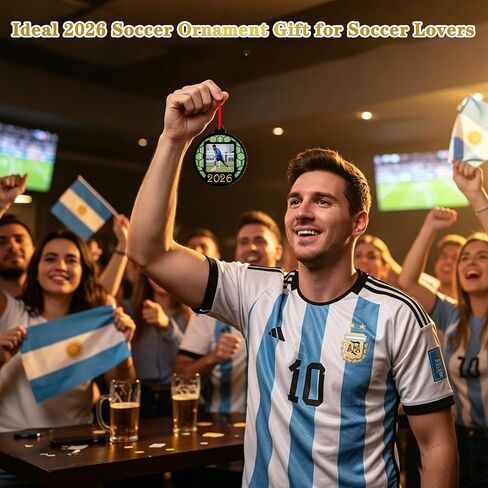 D4DREAM زخرفة كأس العالم لكرة القدم 2026 - إطار صورة أكريليك شخصي تذكار للأطفال مدرب كرة القدم لاعبي كرة القدم المشجعين الرياضيين - هدايا عشاق الرياضة هدايا تزيين شجرة عيد الميلاد للنساء والرجال in Kuwait