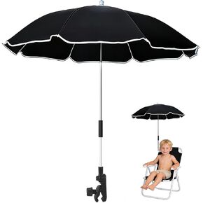 30 Inches Chair Umbrella with Clamp,Waterproof Umbrella Sunshade for Child Outdoor,Bike Wheelchair Umbrella with Holder Clip on Umbrella on Beach Chairs,Strollers,Wheelchairs(Chair Not Include) in Saudi Arabia