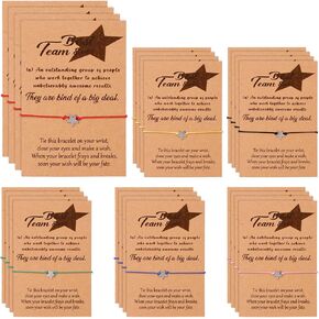 Best Team Ever Gifts for Coworkers, Star Friendship Bracelet with Card, Christmas Team Bulk Employee Appreciation Gifts in Kuwait