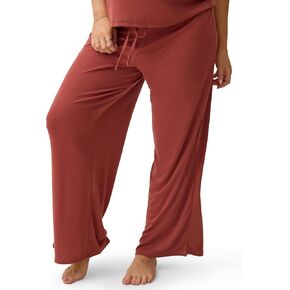 Kindred Bravely Essentials Wide Leg Maternity Lounge Pants Ribbed for Women | Soft stretchy pants with adjustable drawstring waist. Breathable comfortable sleep and lounge fit for pregnancy to postpartum in Saudi Arabia