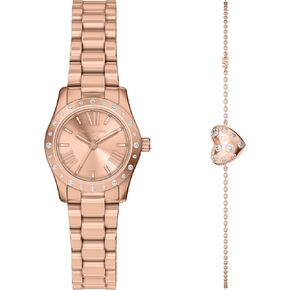 Michael Kors Women's Lexington Three-Hand Rose Gold-Tone Stainless Steel Watch and Bracelet Set (Model: MK4994SET) in Kuwait
