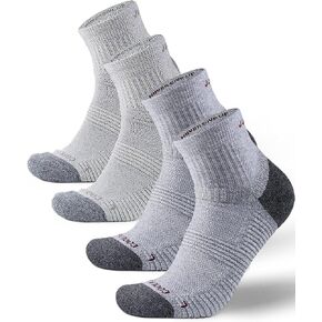 Juclise Lightweight Quarter Merino Wool Hiking Socks 2 Pair, Thin Breathable Anti-Blister Moisture Wicking Cushioned in Saudi Arabia