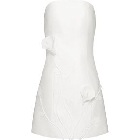 JW PEI Women's 3D Vine Floral Strapless Mini Dress in Kuwait