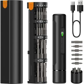 Mini Electric Screwdriver Set, SOONAN 120 in 1 Small Portable Cordless Power Screwdriver Set with 100 Precision Bits & LED Light & 20-bit Tool Set Handy Repair Tool for Phone Watch Camera Laptop in Saudi Arabia