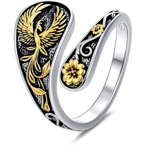 925 Sterling Silver Turquoise Spoon Rings for Women Sunflower/Tree of Life/ladybug/Dragonfly/Butterfly Vintage Antique Thumb Ring Boho Victorian Style Antique Floral Jewelry Gifts for Women in Saudi Arabia