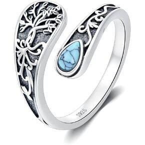 WINNICACA 925 Sterling Silver Spoon Ring Adjustable Thumb Ring Boho Open Vintage Rings Birthday Mothers Day Gifts for Mom in Kuwait