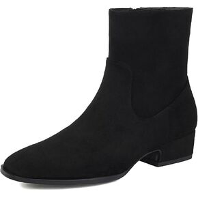 Booties for Women Low Heel Ankle Dress Boots | Comfortable All Day Wear,Square Toe with Zipper,Suede Boots,Work Formal Office,Fall Winter Daily Outfit in Saudi Arabia