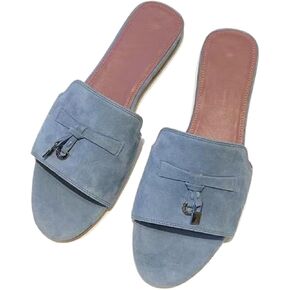 Designer Womens Sandals 2026 Trending Flat Sandals for Women Suede Charms Sandals in Saudi Arabia
