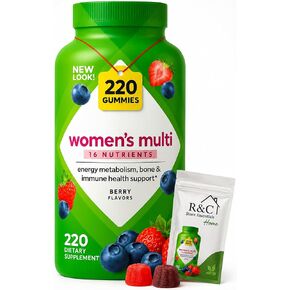 Women's Multivitamins Gummy Vitamins, 220 ct. | Essential Nutrients | Energy Metabolism, Bone & Immune Health Support | Berry Flavors | by R&C Store in Saudi Arabia