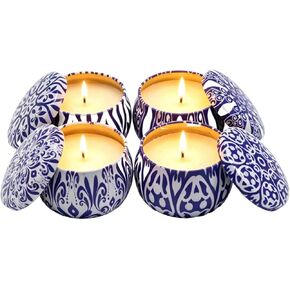 Citronella Candles Outdoor Indoor - 4pack 18OZ Scented Candles Set, Natural Soy Wax Citronella Candles for Garden Patio Yard Home Balcony Camping Backyard in Saudi Arabia