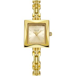 Dainty Gold Bracelet Watches for Women Square Case Simple Easy Read Analog Display Quartz Wristwatch in Saudi Arabia