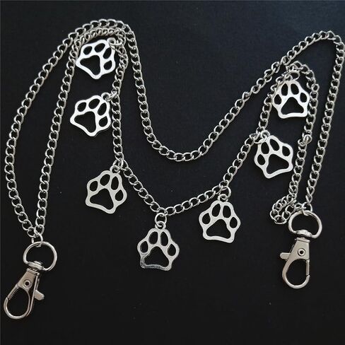 Cute Cat Paw Charm Pant Chain, Simply Paw Print Pendant Jeans Accessories, Hip Hop Layered Belt Chains, Wallet and Bags Chain Pocket Chain in Saudi Arabia