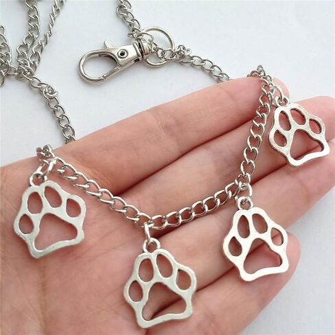 Cute Cat Paw Charm Pant Chain, Simply Paw Print Pendant Jeans Accessories, Hip Hop Layered Belt Chains, Wallet and Bags Chain Pocket Chain in Saudi Arabia