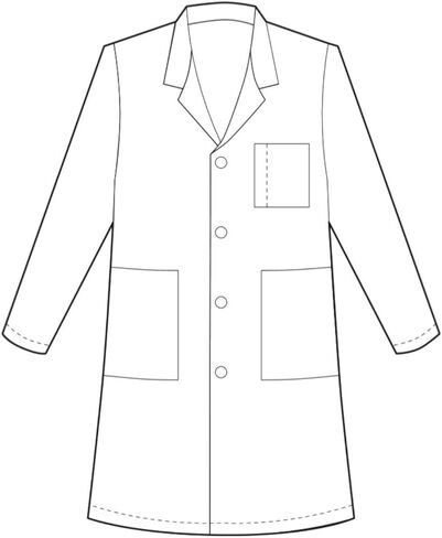 Meta 15007 Fundamentals Mens 34" Lab Coat White 2XL in Kuwait