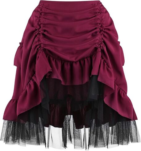 Zhitunemi Pirate Skirt for Women Costumes: Steampunk Gothic Renaissance Costume Skirt - Perfect for LARP & Theme Parties in Saudi Arabia
