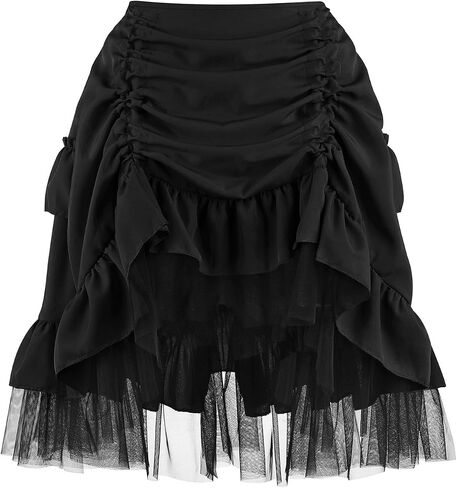 Zhitunemi Pirate Skirt for Women Costumes: Steampunk Gothic Renaissance Costume Skirt - Perfect for LARP & Theme Parties in Saudi Arabia