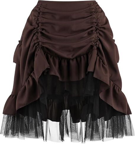 Zhitunemi Pirate Skirt for Women Costumes: Steampunk Gothic Renaissance Costume Skirt - Perfect for LARP & Theme Parties in Saudi Arabia