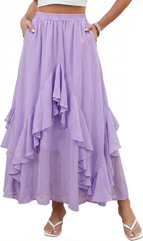 KASBAH Long Renaissance Skirt Ruffled Maxi Skirts Pirate Costume Women Medieval Faire Outfit Flowy Flamenco Victorian Style in Saudi Arabia