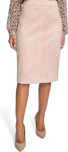 Tommy Hilfiger Women's Solid Faux Suede Midi Pencil Skirt in Kuwait