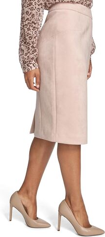 Tommy Hilfiger Women's Solid Faux Suede Midi Pencil Skirt in Kuwait