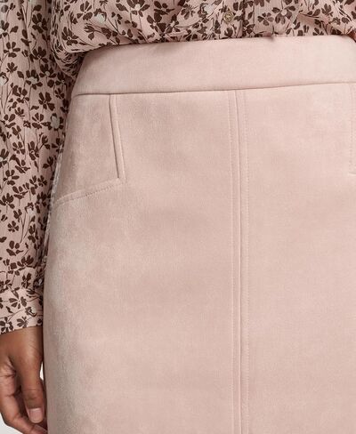 Tommy Hilfiger Women's Solid Faux Suede Midi Pencil Skirt in Kuwait