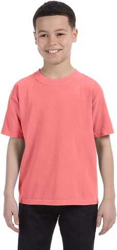 Comfort Colours C9018 تي شيرت شبابي مصبوغ بالملابس - بطيخ - M in Kuwait