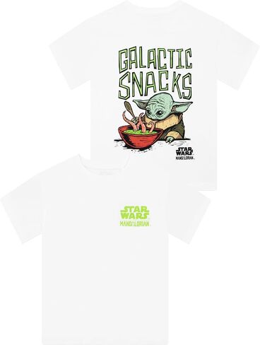 STAR WARS The Mandalorian Shirt for Kids, The Mandalorian and Grogu Boys Tshirt, Grogu Boys Graphic Tees, White 6 in Kuwait