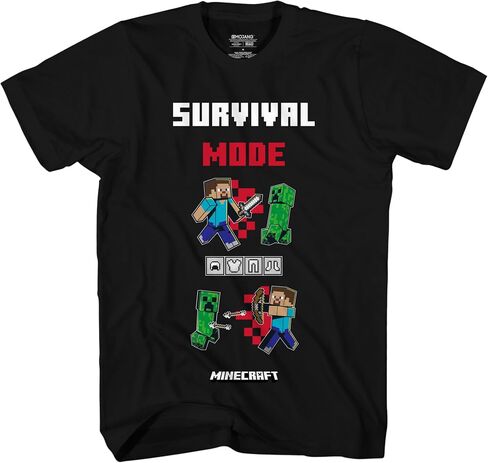 Minecraft Kids Graphic T-Shirt Bundle for Boys & Girls, Lightweight Short Sleeve Shirts, Youth S-XL in Saudi Arabia