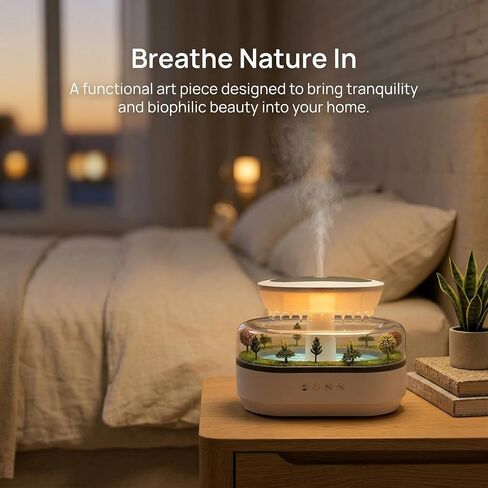 Raindrop 250ML Essential Oil Diffuser Aromatherapy Humidifier - Large Opening Tank, Natural White Noise, Colorful Lights, Fine Atomization, Quiet Operation for Bedroom/Living Room/Office in Saudi Arabia