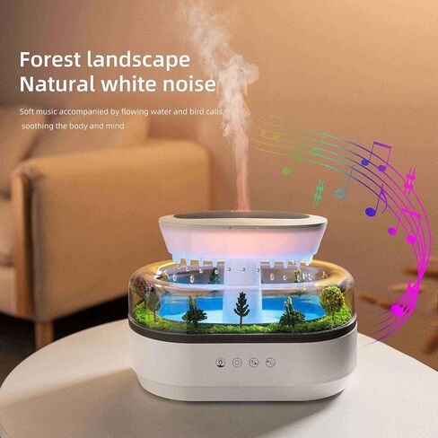 Raindrop 250ML Essential Oil Diffuser Aromatherapy Humidifier - Large Opening Tank, Natural White Noise, Colorful Lights, Fine Atomization, Quiet Operation for Bedroom/Living Room/Office in Saudi Arabia