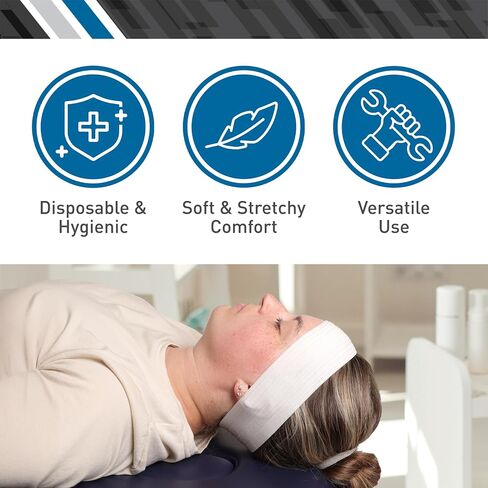BodyMed Disposable Medical & Spa Headbands - 200 Count, Easy Closure for One-Time Use in Clinical & Spa Setting in Saudi Arabia
